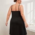 Long Sleeve Cross Over Strap Mini Dress in Black Sleeveless