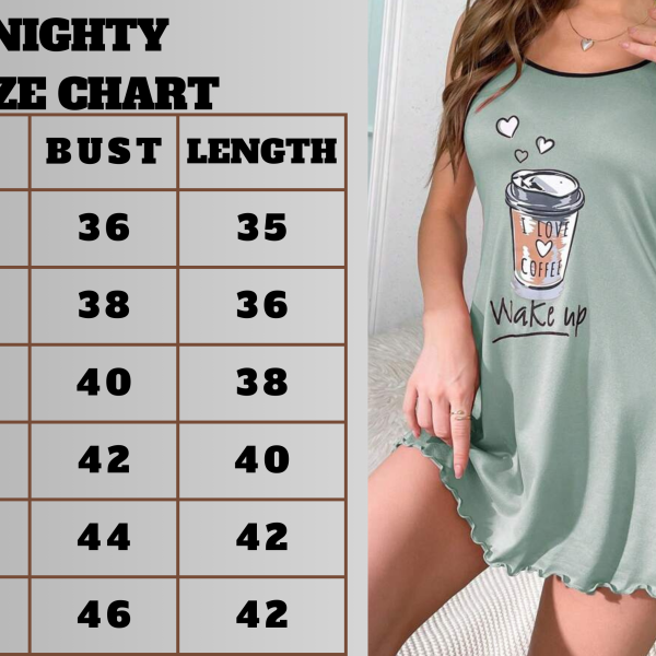 Sage Green Coffee Print Sleeveless Pearl Strap Mini Dress