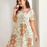 Sweet Teddy Bear Dreams Short Nighty Dress