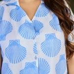 Ocean Breeze Blue Ladies Thermal Pyjamas