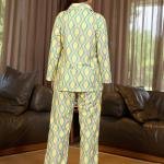 Lime Glow Pastel Womens Checked Pyjamas