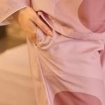 Rose Blush Abstract Printed Pajama Set With Robe