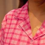 Rose Check Pink Pajama Set Womens