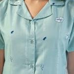 Mint Breeze Pastel Green White Cotton Pyjamas