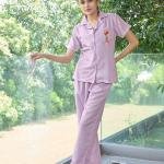 Lavender Mist Striped Woolen Pajama