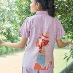 Lavender Mist Striped Woolen Pajama