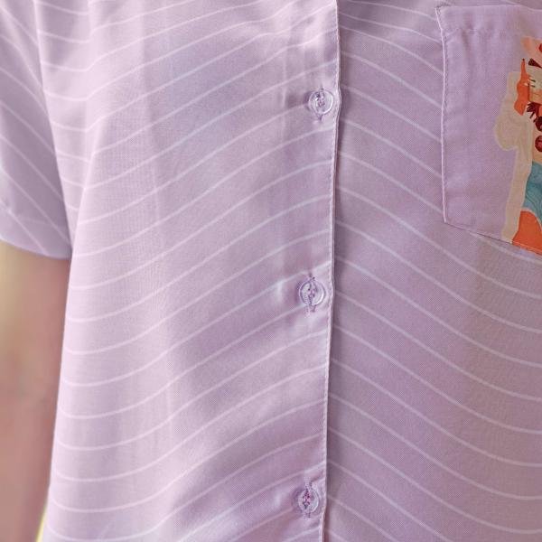 Lavender Mist Striped Woolen Pajama