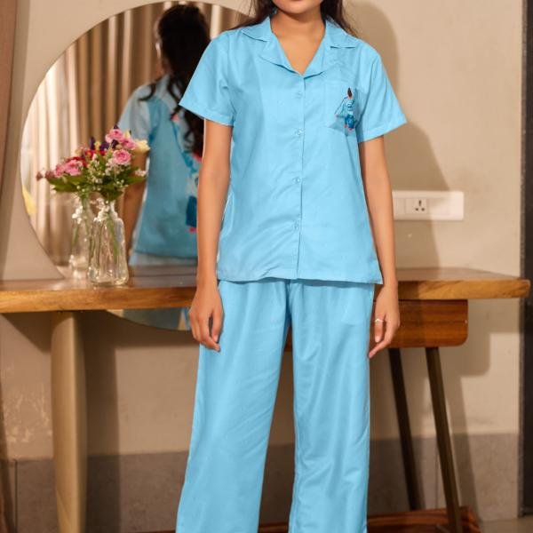 Sky Calm Light Blue Aesthetic Pajama Sets