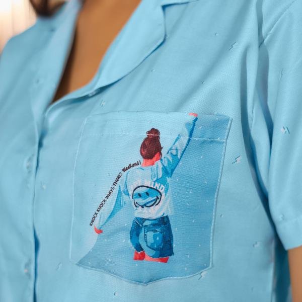 Sky Calm Light Blue Aesthetic Pajama Sets