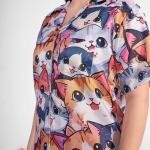 Short Night Suit for Women with Button Down Shirt