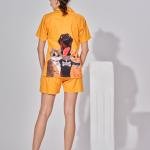 Sunny Orange Night Suit for Women with Shorts