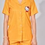 Sunny Orange Night Suit for Women with Shorts