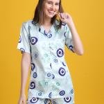 Mint Green Womens Shortie Pajamas Set