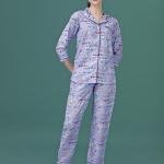 Sweet Dreams Graphic Print Cotton Pyjama Set for Ladies