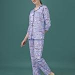 Sweet Dreams Graphic Print Cotton Pyjama Set for Ladies