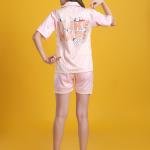 Blush Pink Womens Shorty Pajamas Cotton Set