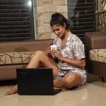 Taupe Comic Print Night Wear for Women Shorts Set