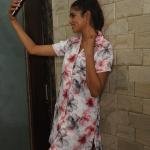 White Floral Short Nightdress for Ladies
