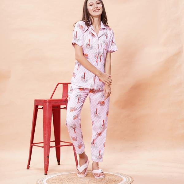 Pink Printed Pure Cotton Co-Ord Sets