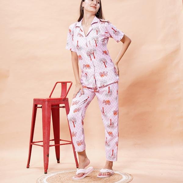 Pink Printed Pure Cotton Co-Ord Sets