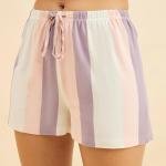 Pastel Pink Lavender Womens Shorts Nightwear Set